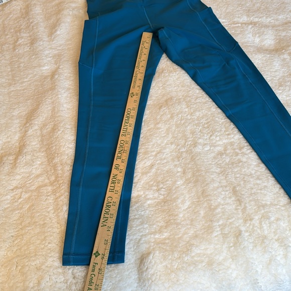 Amazon iuga high waist yoga pants peacock blue women’s size medium NWT - Picture 4 of 11